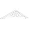 Ekena Millwork Pitch Finley Architectural Grade PVC Gable Pediment, 72"W x 15"H x 1"P (5/12) GPP072X015X100FIN - alternate 1